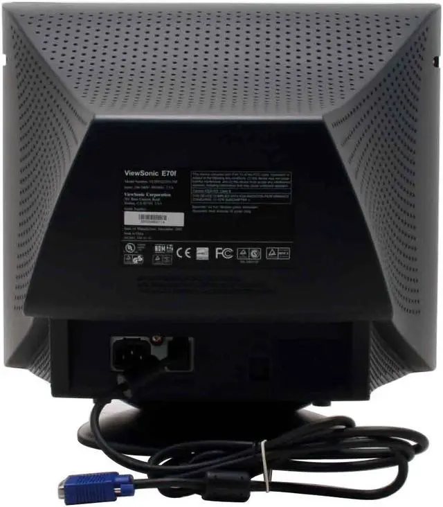 Alt view image 5 of 8 - ViewSonic E70FB Black 17" CRT Monitor 0.25mm diagonal Dot Pitch D-Sub