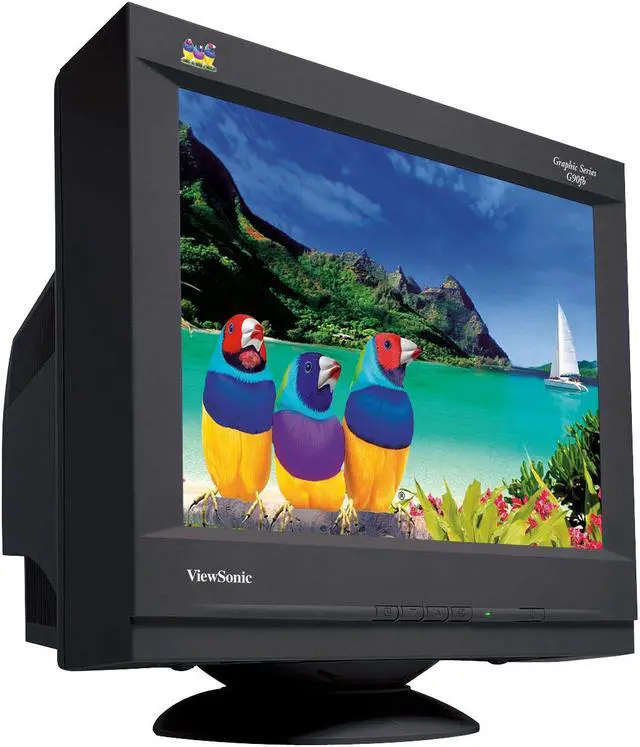Alt view image 2 of 4 - ViewSonic G90FB Black 19" CRT Monitor 0.20mm horizontal x 0.13mm vertical; 0.25 diagonal Dot Pitch D-Sub