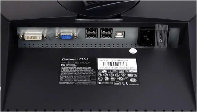 Alt view image 9 of 12 - ViewSonic 21.3" Active Matrix, TFT LCD LCD Monitor 25 ms USB 2.0 Up stream (B type) x1; Down stream (A type) x4 VP211B
