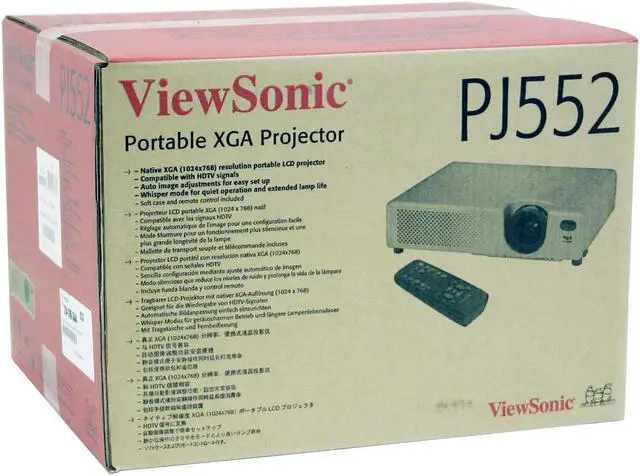 Alt view image 8 of 8 - ViewSonic PJ552 1024x768  XGA 1500 ANSI Lumens LCD Projector 400:1