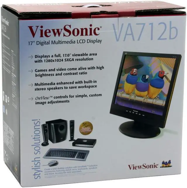 Alt view image 8 of 8 - ViewSonic 17" Active Matrix, TFT LCD SXGA LCD Monitor 8 ms D-Sub, DVI-D Value Series VA712B