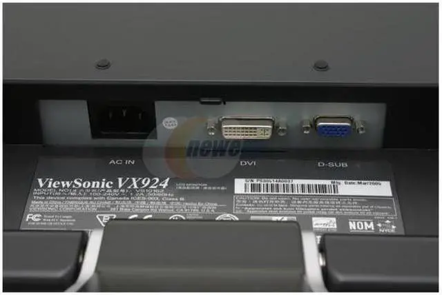 Alt view image 7 of 11 - ViewSonic 19" Active Matrix, TFT LCD SXGA LCD Monitor 3ms gray-to-gray (avg.); 5ms white-black-white (typ) D-Sub, DVI-D X Series VX924