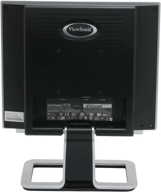 Alt view image 6 of 10 - ViewSonic 17" Active Matrix, TFT LCD SXGA LCD Monitor 3ms gray-to-gray (avg.); 6ms white-black-white (typ) D-Sub, DVI-D X Series VX724