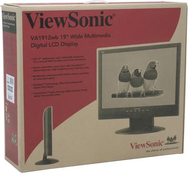 Alt view image 9 of 9 - ViewSonic 19" Active Matrix, TFT LCD WXGA+ LCD Monitor 5 ms D-Sub, DVI-D Value Series VA1912wb