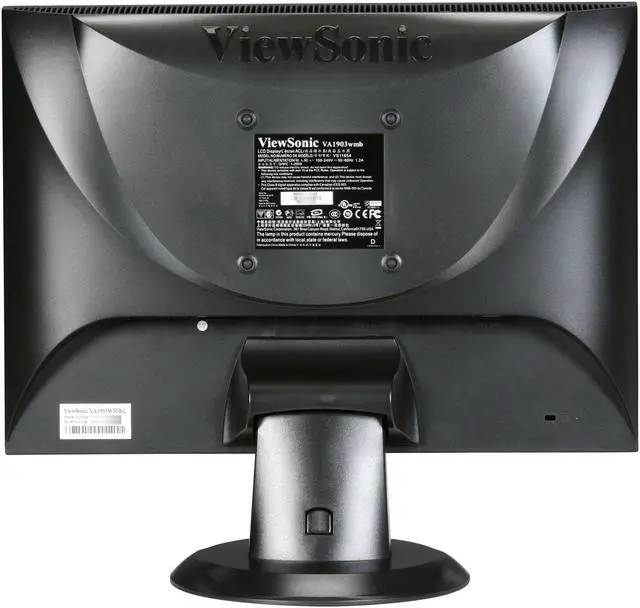 Alt view image 5 of 8 - ViewSonic 19" Active Matrix, TFT LCD WXGA+ LCD Monitor 5 ms D-Sub Value Series VA1903WMB
