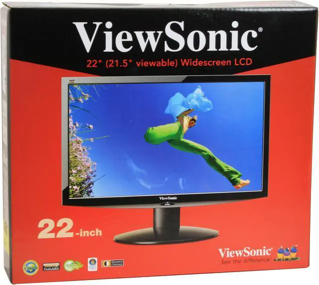 Alt view image 13 of 13 - ViewSonic VX2233wm Black 21.5" 5ms Widescreen Full HD 1080P 16:9 LCD Monitor 300 cd/m2 DC 18000:1(1000:1) Built in Speakers