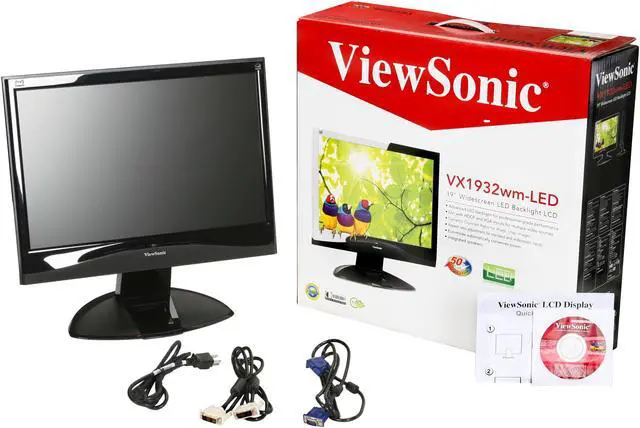 Alt view image 8 of 8 - ViewSonic X Series VX1932wm-LED Glossy Piano-Black 19" 5ms LED Backlight LCD monitor 250 cd/m2 DC 10000000:1(1000:1) Built-in Speakers