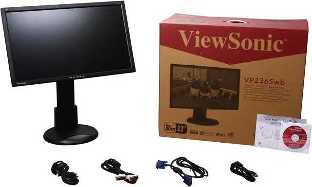 Alt view image 9 of 9 - ViewSonic VP2365wb Black 23"IPS LCD Monitor w/4-port USB hub,height&pivot adjustment 300 cd/m2 1000:1