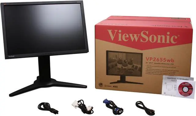 Alt view image 11 of 11 - ViewSonic  VP2655wb Black 26" Height,Swivel,Pivot & Tilt Adjustable IPS WideScreen LCD Monitor w/ 4-port USB 400 cd/m2 DC 4000:1(1000:1)
