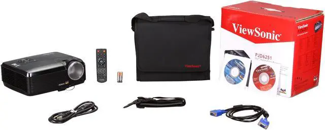 Alt view image 8 of 8 - ViewSonic PJD6251 1024 x 768 3D-Ready DLP Projector 3700 lumens 2000:1 (typ), 2800:1 (dynamic)