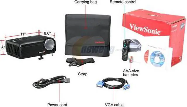 Alt view image 8 of 8 - ViewSonic PJD6241 1024 x 768 3D-Ready DLP Projector 3200 lumens 3200:1