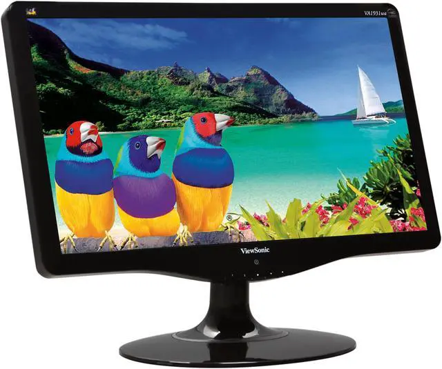 Alt view image 3 of 8 - ViewSonic VA1931WA Black 19" 5ms  Widescreen LCD Monitor 250 cd/m2 DCR 100,000:1 (1,000:1)