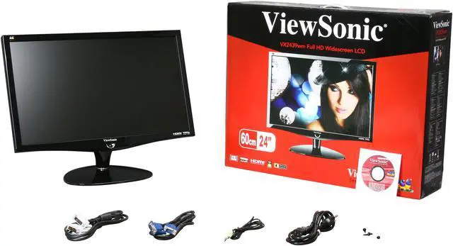 Alt view image 8 of 8 - ViewSonic 23.6" Active Matrix, TFT LCD Full HD 1080p LCD Monitor 2 ms D-Sub, DVI, HDMI X Series VX2439WM