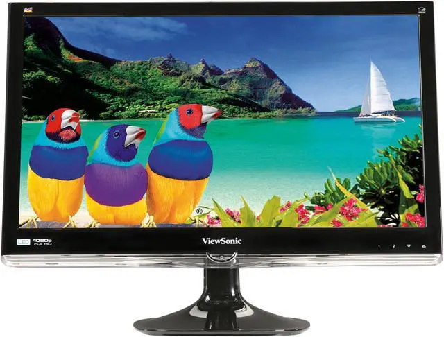 Alt view image 2 of 8 - ViewSonic VX2450wm-LED Black 24" (23.6" Vis) LED Backlight LCD monitor