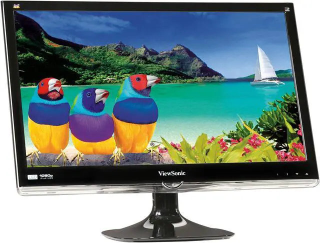 Alt view image 3 of 8 - ViewSonic VX2450wm-LED Black 24" (23.6" Vis) LED Backlight LCD monitor