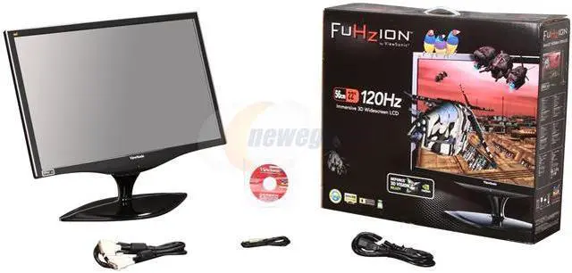 Alt view image 8 of 8 - ViewSonic VX2268WM Black 22" 1680x1050 120Hz 3D-Ready Widescreen LCD Monitor w/Speakers 300 cd/m2 1000:1
