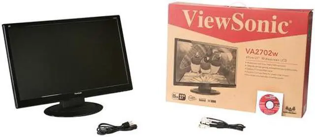 Alt view image 8 of 8 - ViewSonic VA2702w Black 27" 1920x1080  3ms Full HD WideScreen LCD Monitor300 cd/m2 DC 60,000:1 (1,200:1)