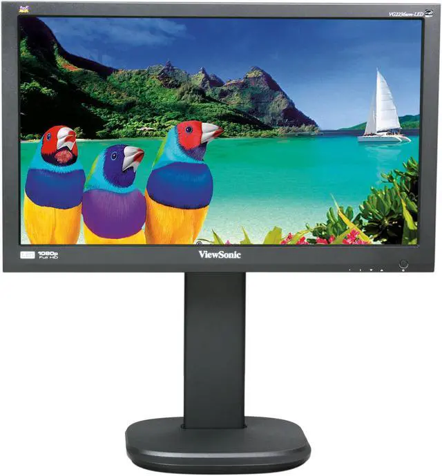Alt view image 2 of 10 - ViewSonic VG2236wm-LED Black 22" 5ms  Full HD Height,Swivel,Pivot & Tilt Adjustable LED BackLight LCD Monitor w/Speakers 250 cd/m2 DC 20,000,000:1(1000:1)