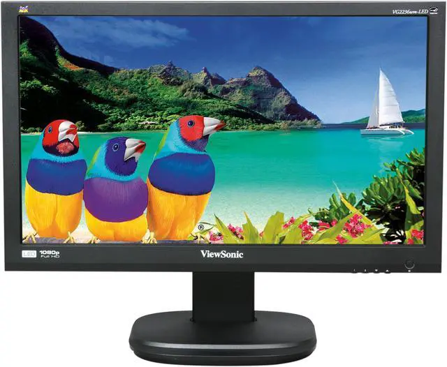 Alt view image 7 of 10 - ViewSonic VG2236wm-LED Black 22" 5ms  Full HD Height,Swivel,Pivot & Tilt Adjustable LED BackLight LCD Monitor w/Speakers 250 cd/m2 DC 20,000,000:1(1000:1)