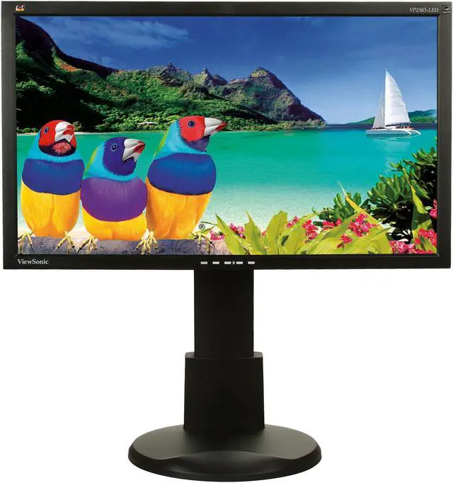 Alt view image 2 of 9 - ViewSonic VP2365-LED Black 23" 6ms Full HD 1080P IPS Widescreen LED Backlit Monitor, 1000:1, 250cd/m2, USB&VGA&DVI-D, Height, Swivel, Tilt, Pivot adjustable, VESA mountable