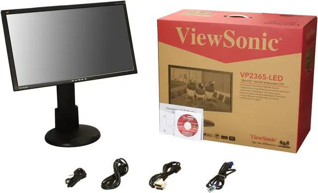 Alt view image 9 of 9 - ViewSonic VP2365-LED Black 23" 6ms Full HD 1080P IPS Widescreen LED Backlit Monitor, 1000:1, 250cd/m2, USB&VGA&DVI-D, Height, Swivel, Tilt, Pivot adjustable, VESA mountable