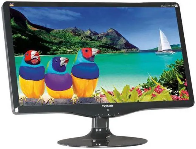 Alt view image 3 of 8 - ViewSonic VA2231wm-LED Black 22" 5ms LED Backlight Widescreen LCD Monitor 250 cd/m2 DC 10,000,000:1 W/ Speakers