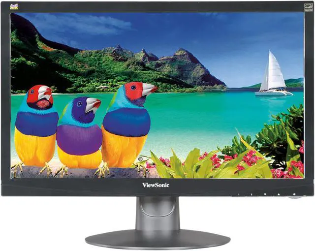 Alt view image 2 of 8 - ViewSonic VA1906a-LED Black 19" 5ms  LED Backlight Widescreen LCD Monitor 250 cd/m2 DC 10,000,000:1 (1000:1)