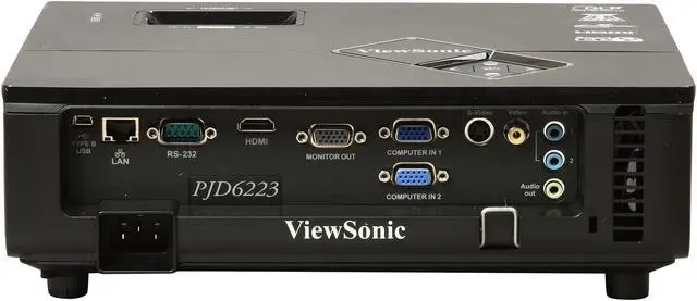 Alt view image 5 of 8 - ViewSonic PJD6223 1024 x 768 2700 ANSI Lumens DLP Networkable XGA Projector 4000:1 RJ45