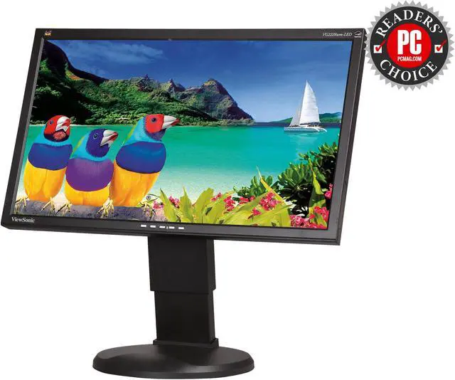 Main image of ViewSonic VG2228wm-LED 22", TN PanelLED Backlight LCD Monitor, 10,000,000:1 (1,000:1), 250cd/m2, 170/160 Viewing Angle,D-Sub, DVI, USB, Built-in Speaker, Height, Swivel, Tilt adjustable