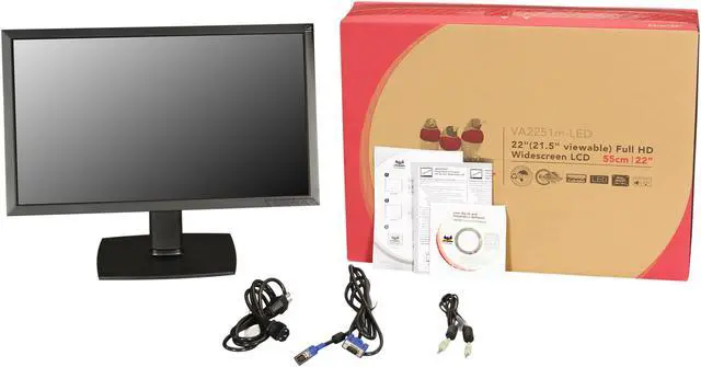 Alt view image 8 of 8 - ViewSonic 22" LED Monitor 5 ms D-Sub, DVI VA2251M-LED