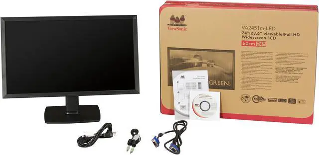 Alt view image 8 of 8 - ViewSonic 24" LED Monitor 5 ms D-Sub, DVI VA2451M-LED