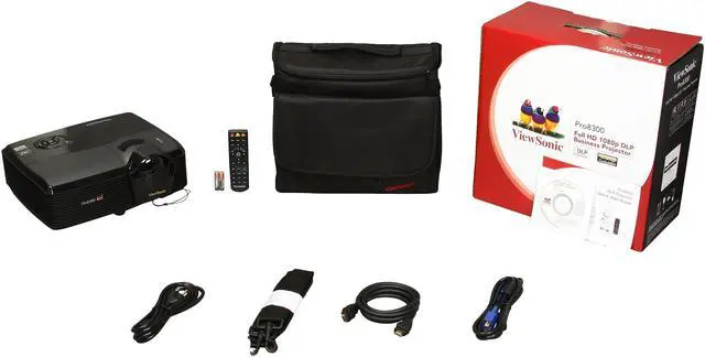 Alt view image 8 of 8 - ViewSonic PRO8300 1920 x 1080 FHD 3000 ANSI Lumens, Dual HDMI Dual VGA Inputs, Brilliant Color Tech, Vertical Keystone, DLP Projector