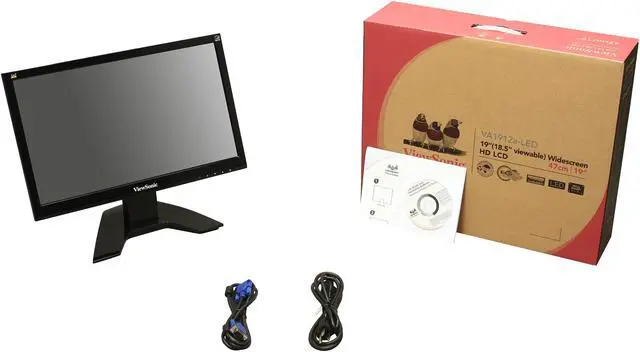 Alt view image 8 of 8 - ViewSonic 19" LED Monitor 5 ms D-Sub VA1912A-LED