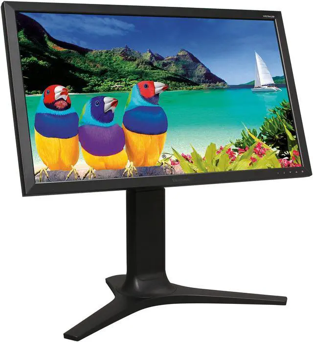 Alt view image 3 of 10 - ViewSonic VP2770-LED Black 27" 2K SuperClear IPS Monitor, 1000:1, 300cd/m2, USB&HDMI&VGA&DVI-D Display Port, VESA mountable