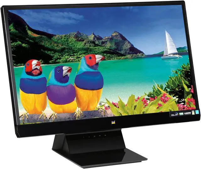 Alt view image 3 of 8 - ViewSonic VX2370Smh-LED Black 23" Full HD 1080P IPS Monitor, 1000:1, 250cd/m2, HDMI&VGA&DVI-D, Build-in Speaker