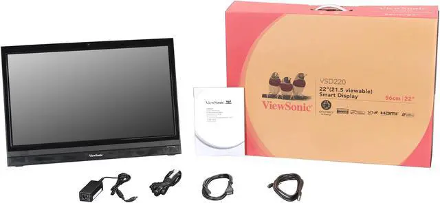 Alt view image 7 of 7 - ViewSonic VSD220 Black 22" Infrared Optical Dual Touch Smart Display 250 cd/m2 1000:1 Built-in Speakers PC-Less Computing with Andriod 4.0