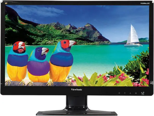 Alt view image 2 of 8 - ViewSonic 24" LED Monitor 5 ms D-Sub, DVI VA2406m-LED