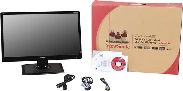 Alt view image 8 of 8 - ViewSonic 24" LED Monitor 5 ms D-Sub, DVI VA2406m-LED
