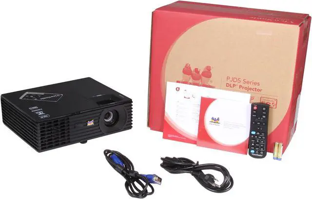 Alt view image 8 of 8 - ViewSonic PJD5134 800x600 SVGA 3000 ANSI Lumens, HDMI Input, 120 Hz Refresh Rate, Keystone Correction, PC-3D ready DLP Projector