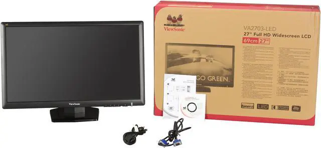 Alt view image 7 of 7 - ViewSonic 27" LCD Monitor 3.40 ms D-Sub, DVI VA2703-LED