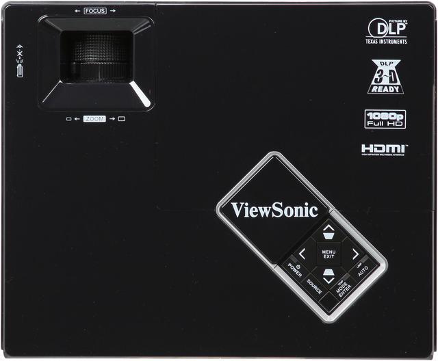 Alt view image 6 of 8 - ViewSonic PJD7820HD 1920 x 1080 FHD 3000 ANSI Lumens, Up to 120Hz Refresh Rate, HDMI / Dual VGA Inputs, Auto Keystone Correction, 3D Ready DLP Projector