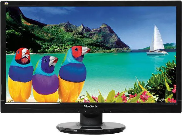 Alt view image 2 of 8 - ViewSonic VA2246M-LED Black 21.5" 5ms Widescreen LED Backlight LCD 16:9  Full HD 1080P Monitor, 250 cd/m2 1000:1 (typ.) / 10,000,000:1 (Dynamic), DVI/D-Sub, Built-in Speakers, VESA Mountable