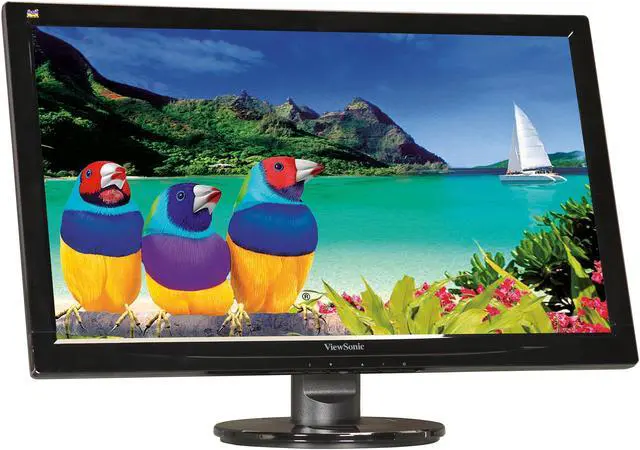 Alt view image 3 of 8 - ViewSonic VA2446M-LED 23.6" Full HD 1080P TN Monitor, 1000:1, 300 cd/m2, VGA&DVI-D, Built-in Speaker, VESA Mountable