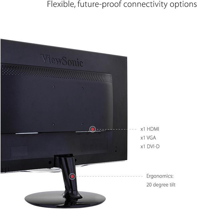 Alt view image 4 of 13 - ViewSonic VX2252MH 22 Inch 2ms 60Hz 1080p Entertainment Monitor with HDMI DVI and VGA Inputs