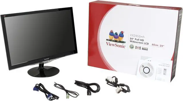 Alt view image 12 of 12 - ViewSonic VX2452MH 24 Inch 2ms 60Hz 1080p Entertainment Monitor with HDMI DVI and VGA inputs