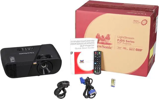 Alt view image 9 of 9 - ViewSonic PJD5155 DLP Projector 3300 Lumens SVGA HDMI