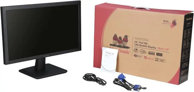 Alt view image 13 of 14 - ViewSonic VA2252SM 22 Inch 1080p LED Monitor DisplayPort DVI and VGA Inputs for Home and Office