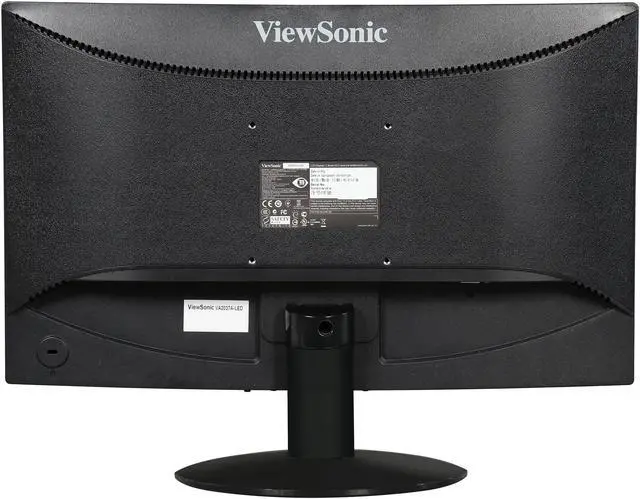 Alt view image 5 of 8 - ViewSonic VA2037M-W-12 -LED-S Black 20" 5ms Widescreen LED Backlight LED Monitor 250 cd/m2 DCR 10,000,000:1 (1000:1) Built-in Speakers