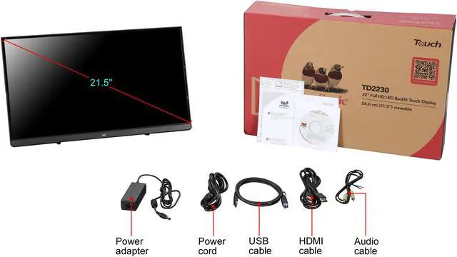 Alt view image 17 of 17 - ViewSonic TD2230 22 Inch 1080p 10-Point Multi Touch Screen IPS Monitor with HDMI and DisplayPort