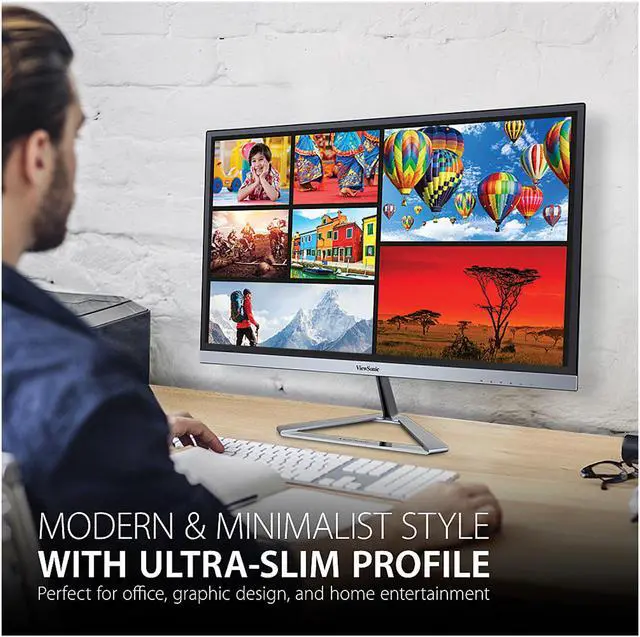 Alt view image 3 of 12 - ViewSonic VX2276-SMHD 22 Inch 1080p Frameless Widescreen IPS Monitor with HDMI and DisplayPort